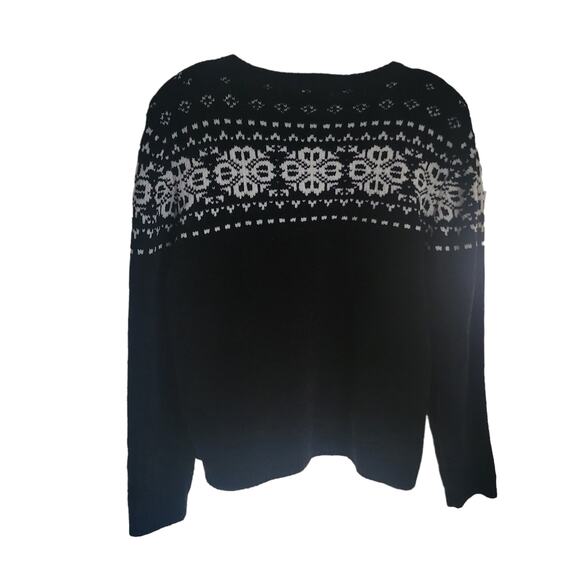 Alfred Dunner Women's Sweater Size PXL Snowflake and skaters design Front Zip - Picture 2 of 11